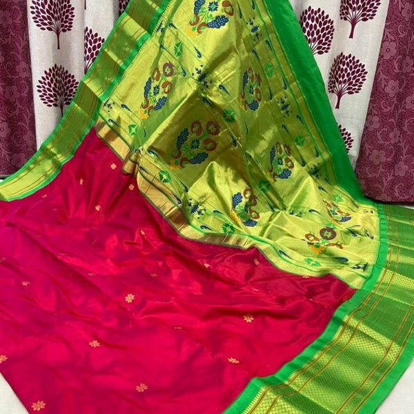 Kadiyal Pure Silk Paithani