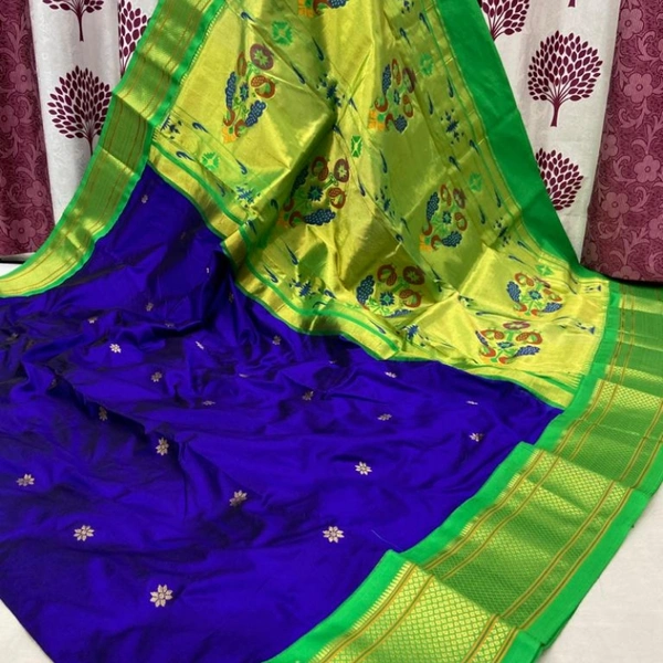 Kadiyal Pure Silk Paithani