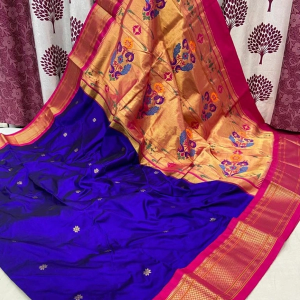 Kadiyal Pure Silk Paithani