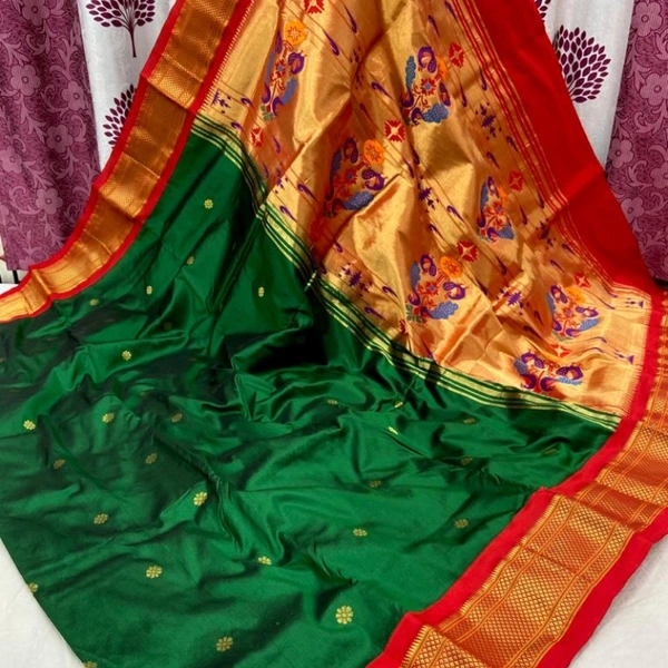 Kadiyal Pure Silk Paithani