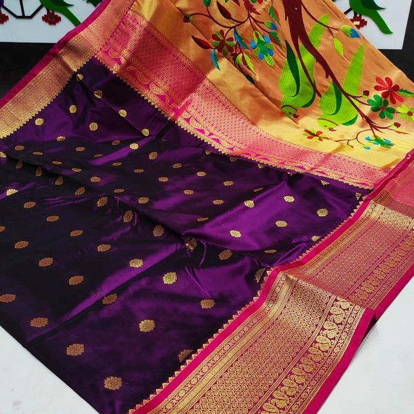 Indian Parrot Mhalsa Big Border Paithani