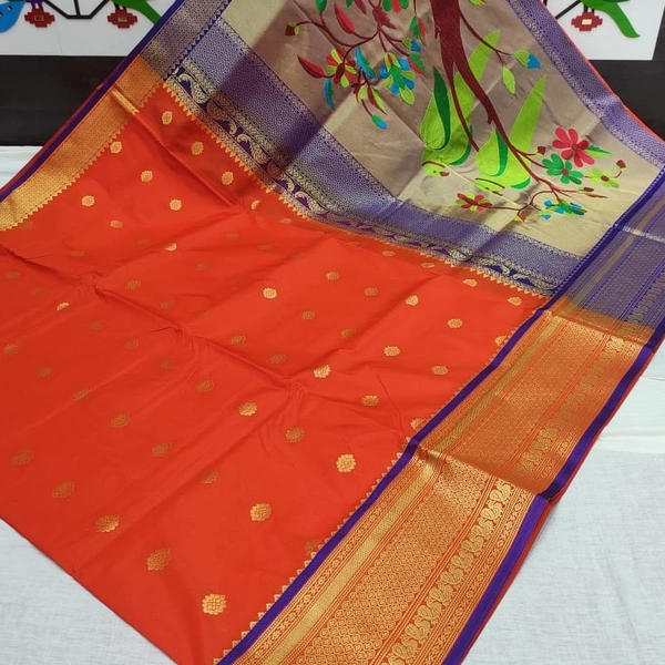 Indian Parrot Mhalsa Big Border Paithani
