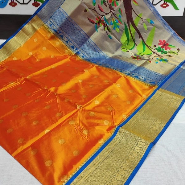 Indian Parrot Mhalsa Big Border Paithani