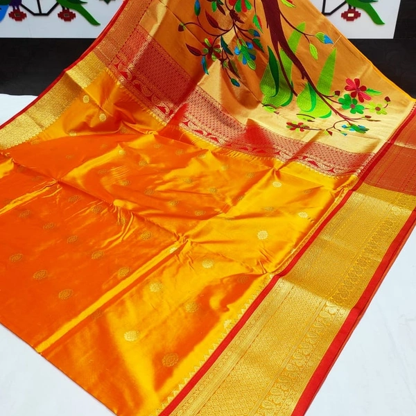 Indian Parrot Mhalsa Big Border Paithani