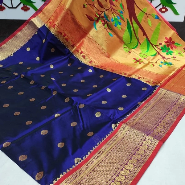 Indian Parrot Mhalsa Big Border Paithani