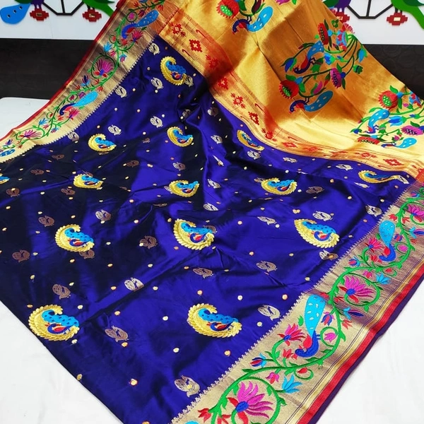 Peacock Embroidery Paithani