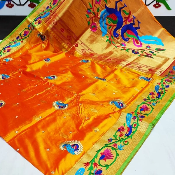 Peacock Embroidery Paithani