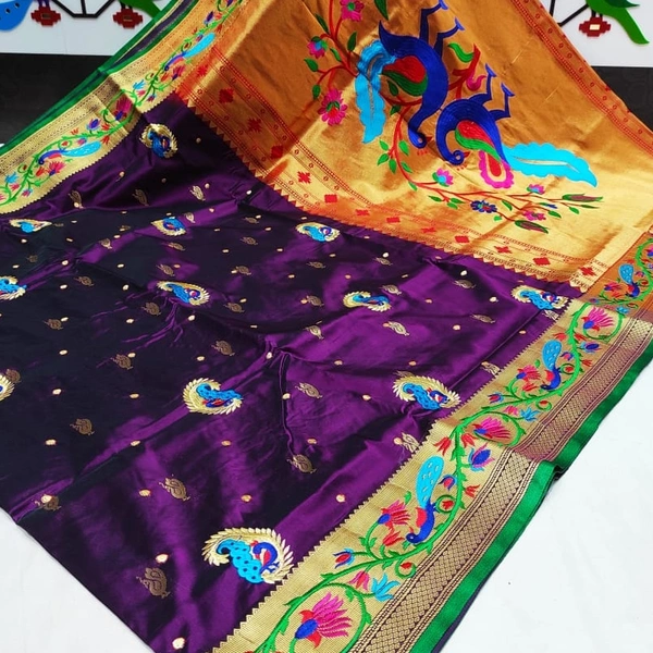 Peacock Embroidery Paithani