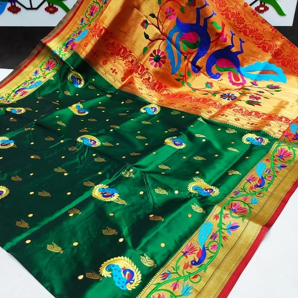 Peacock Embroidery Paithani