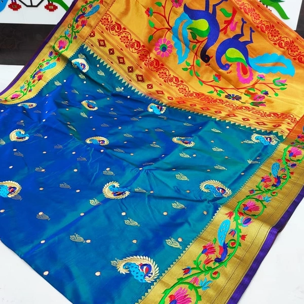 Peacock Embroidery Paithani