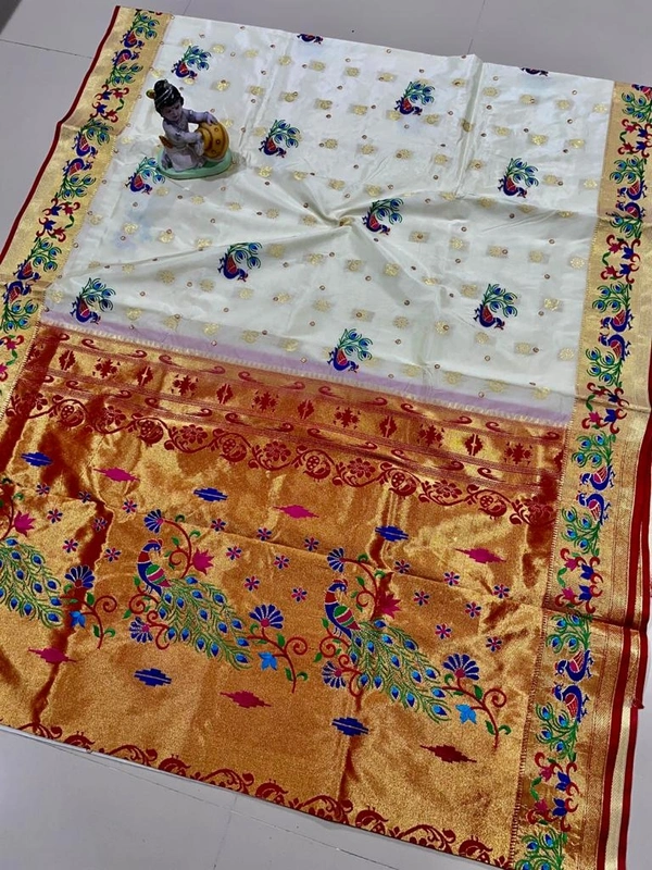 Peacock Embroidery Paithani