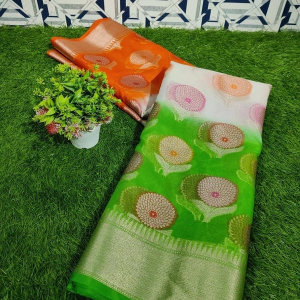 Independence Day Special Banaras Organza Saree