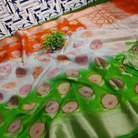 Independence Day Special Banaras Organza Saree