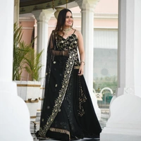  Heavy Georgette With Fully Embroidery Fully Stitched Upto 44size 
