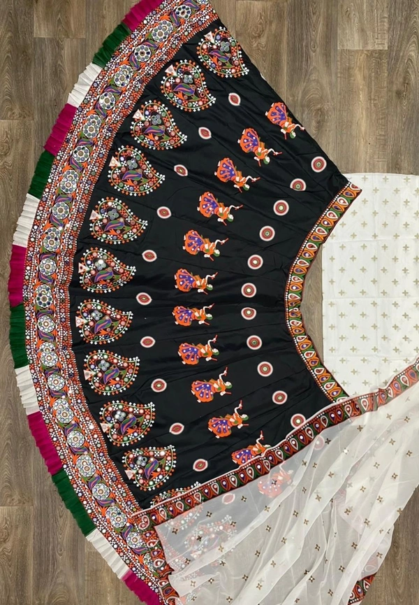 Printed And Real Mirror Semi Stitched 