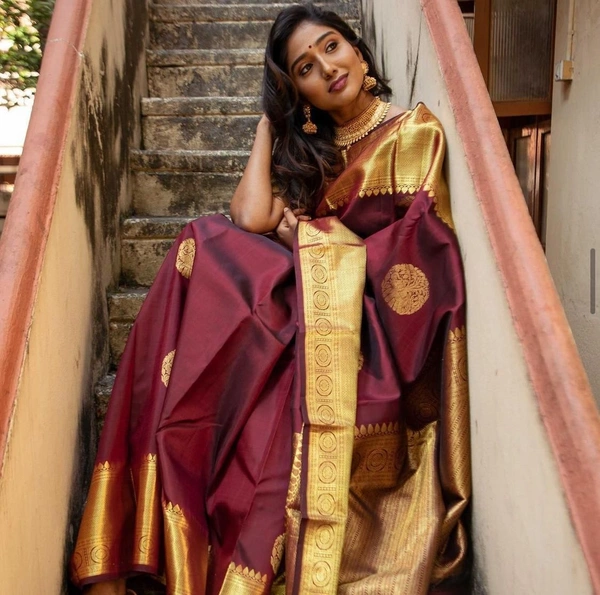 Soft Lichi Silk Saree 