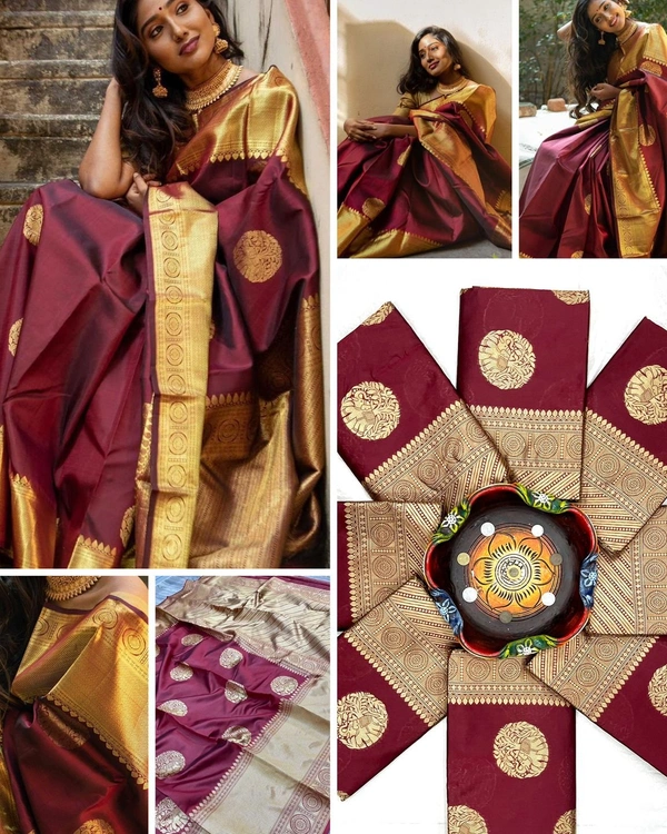 Soft Lichi Silk Saree 
