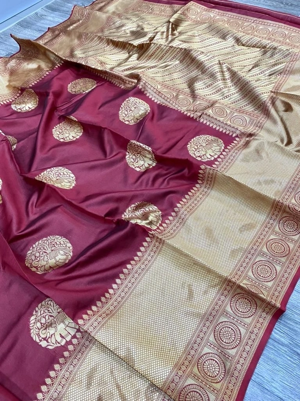 Soft Lichi Silk Saree 
