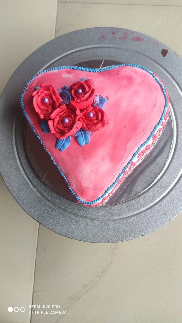 Valentine's Special Heart Shape Cake - Red
