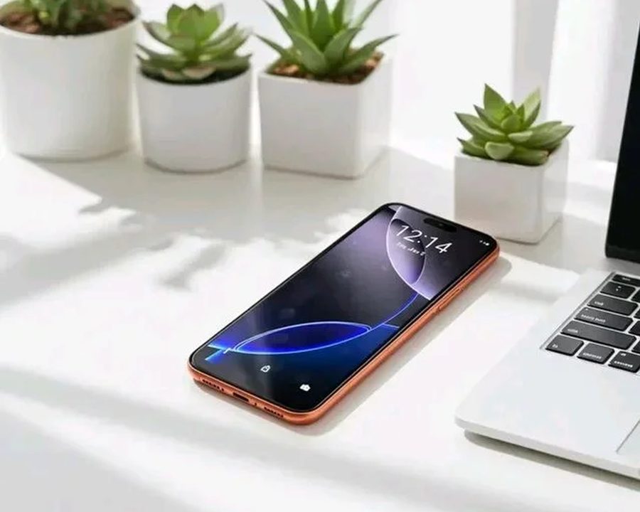 ZenzKart orange smartphone on a work desk