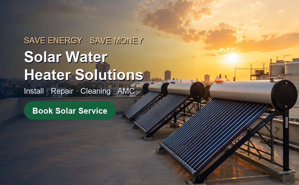 Solar water heater solutions — installation, repair, cleaning and AMC