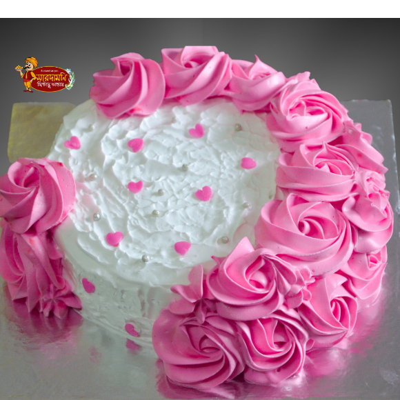 Heart Shape Roses Cake Online Delivery | Buy Heart Rose Cake - BGF