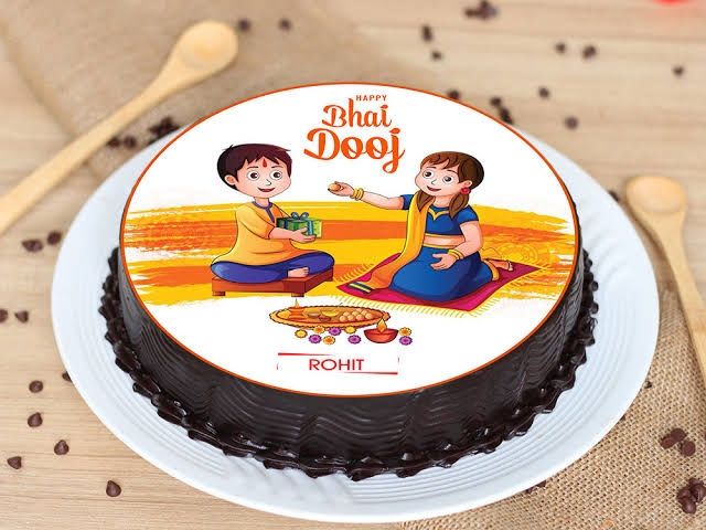 Buy Jovial Bhai Dooj Photo Cream Cake-Ambrosial Bhai Dooj Cake