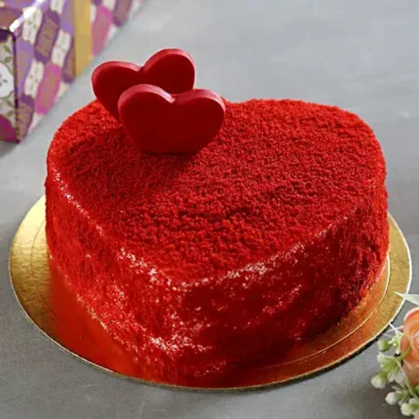 Sweet Red Heart Velvet Cake - 1 Pound