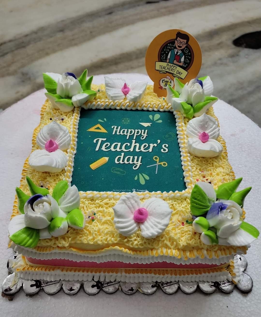 Custom Soft Icing Cake - Happy Teachers day- 4X2 INCHES - Pipie Co Bread  Cake Pastries Iligan