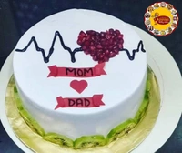 Anniversary Theme Cake  - 2 Pound