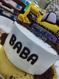 Buldozer Theme Cake - 2.5 Pound