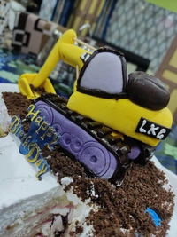 Buldozer Theme Cake - 2.5 Pound