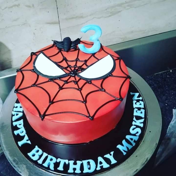 Spiderman Cake For Fourth Birthday - Customized Cakes Online Hyderabad |  Online Cake Delivery | Cakes Corner