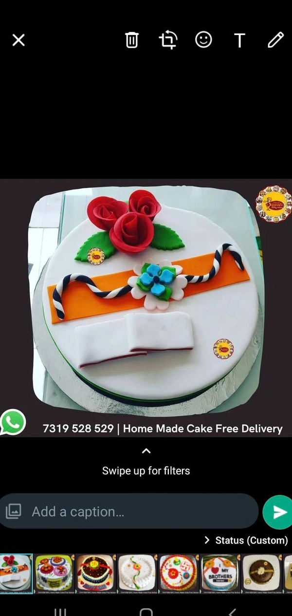 Rakhi Theme Vanilla Cake - 1 Pound