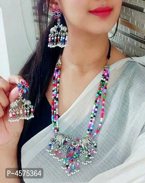Latest Designer Multi Layered Beaded Necklace - Mixd