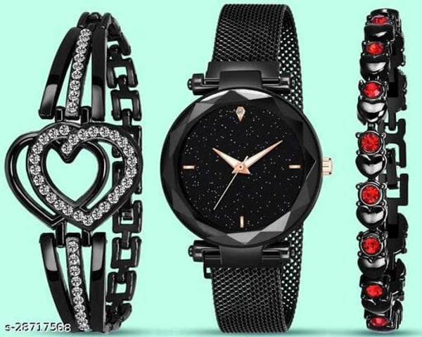 Stylish Women Watches - Black