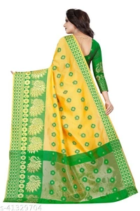 Xxx Fashion Feats elegant cotton silk saree - Yellow