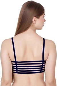 Women Bralette Lightly Padded Bra - Blue