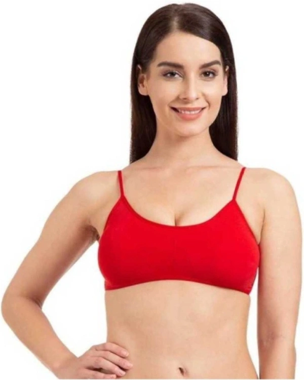 Women Bralette Lightly Padded Bra - Red