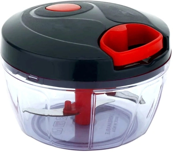 Large Vegetable Chopper with 3 Blades - Black