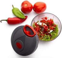 Large Vegetable Chopper with 3 Blades - Black