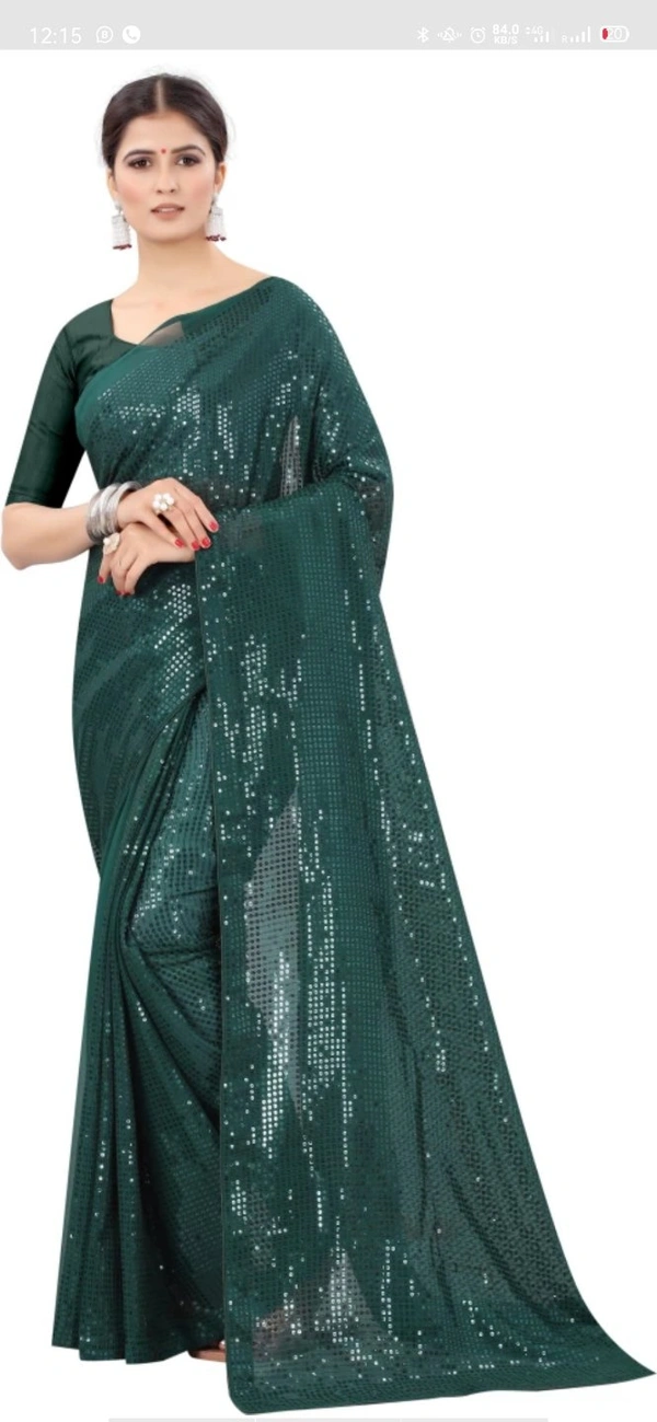 Trendy Alluring Sarees - Pine Green