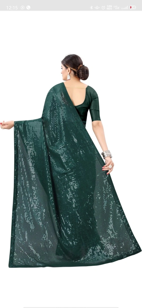 Trendy Alluring Sarees - Pine Green