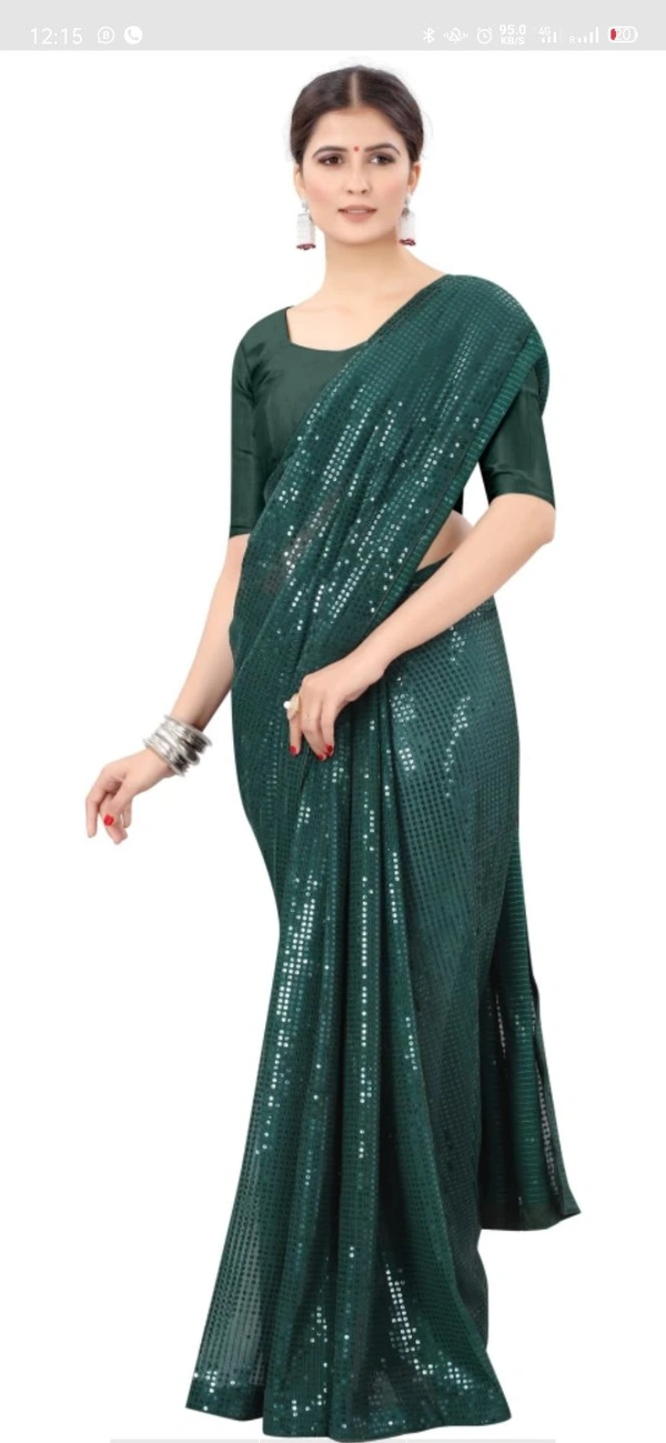 Trendy Alluring Sarees - Pine Green