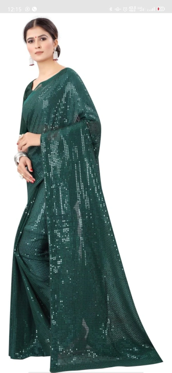 Trendy Alluring Sarees - Pine Green