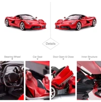Remote Controlled Rechargeable Super Car with Opening Doors and LED Headlight | Birthady Gifts for Kids - Red