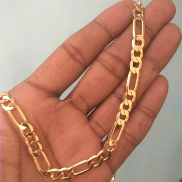 Impressive Brass Gold Plated Chains - gold colour, Free Size