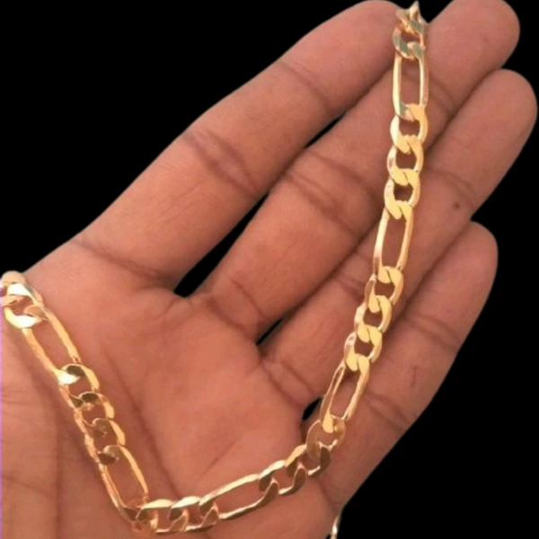 Impressive Brass Gold Plated Chains - gold colour, Free Size