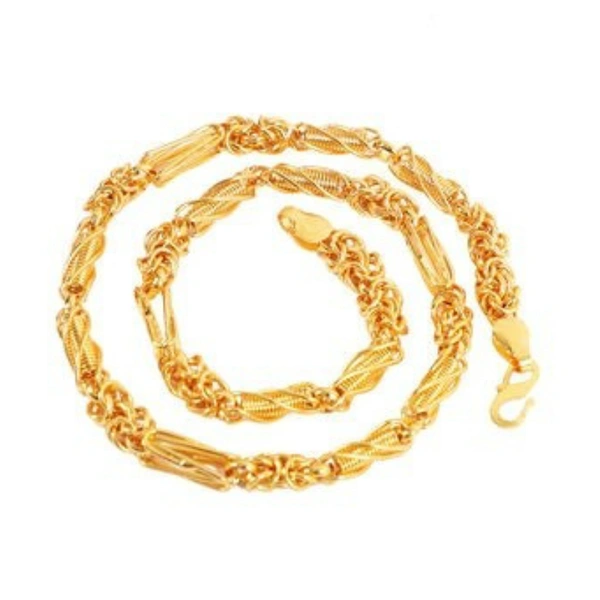 Brass Gold Plated Chain Material, Brass Embellishedwork Finishing, Gold Plated - Gold Plated, 20 IN