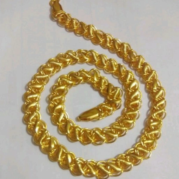 Brass Gold Plated Chain Material, Brass Embellishedwork Finishing, Gold Plated - Gold plated, Free Size